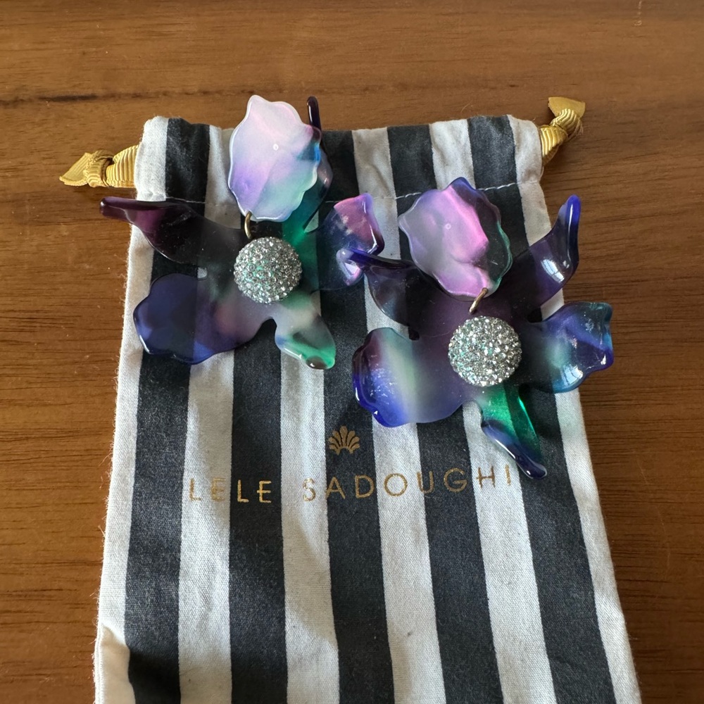 Lele Sadoughi Crystal Lily Earrings